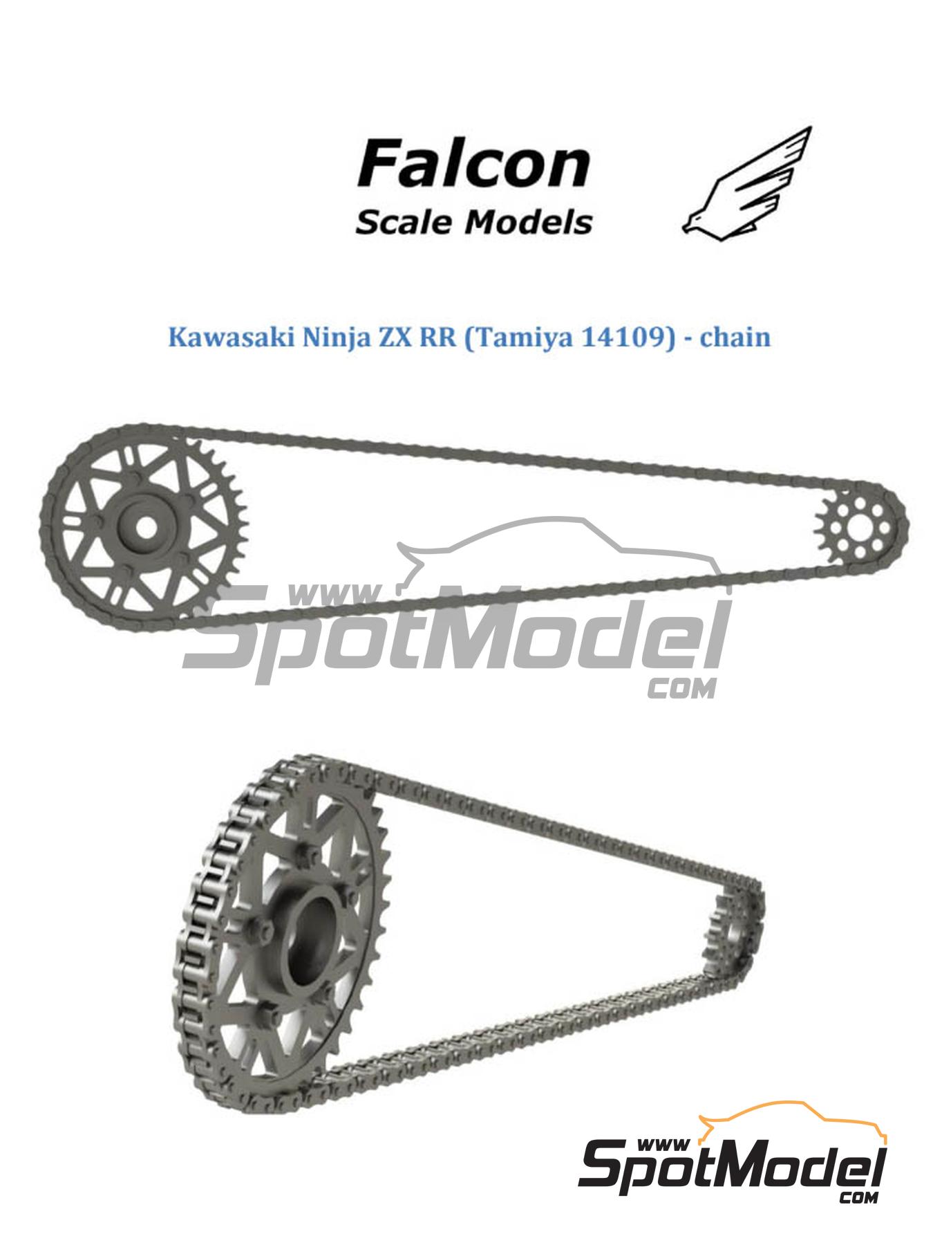 Kawasaki Ninja ZX-RR. Chain set in 1/12 scale manufactured by Falcon Scale  Models (ref. FSM24, also FSM024)